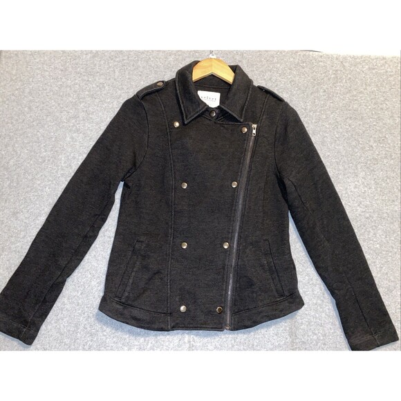Velvet by Graham & Spencer Jackets & Blazers - Velvet by Graham &‎ Spencer Jacket Size Small Black Military Moto Style Sweater